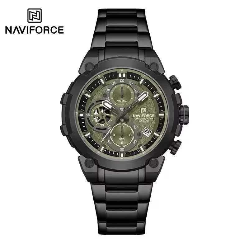 ساعت مچي کرنوگراف مردانه نيوي فورس NAVIFORCE مدل Nf8071 موتور ژاپن