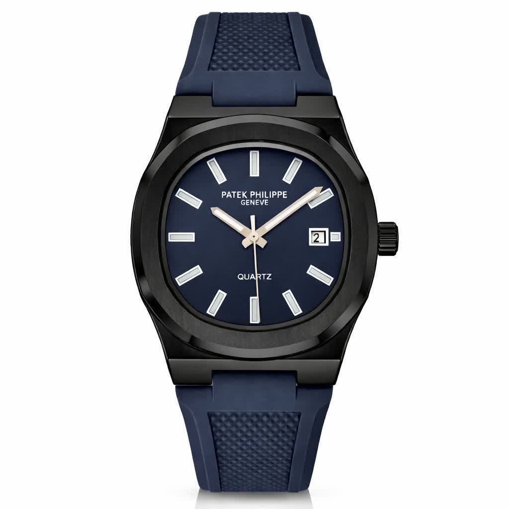 ساعت مچی عقربه ای مردانه پتک فيليپ PATEKPHILIPPE سرمه ای مشکی