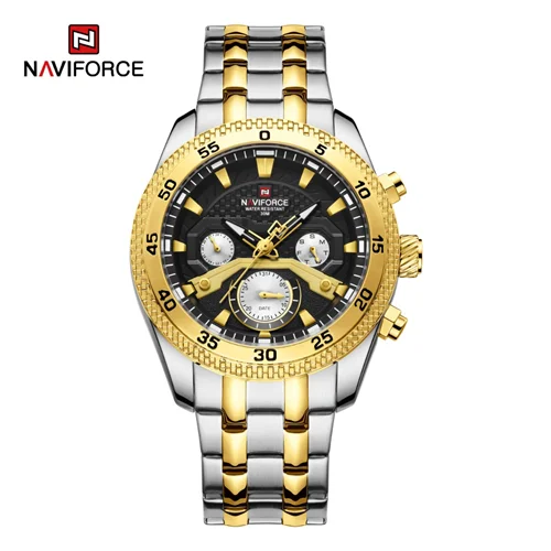ساعت مچی مردانه کرنوگراف نیوی فورس NAVIFORCE مدل Nf9222 موتور ژاپن