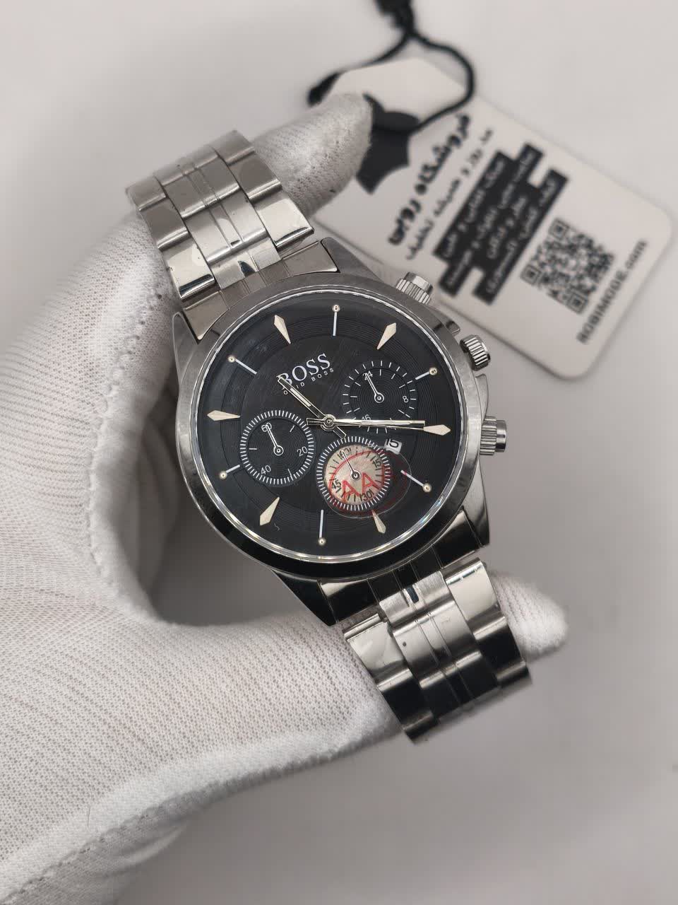 ساعت مچي مردانه طرح کرنوگراف باس BOOS کيفيت فوق العاده + هديه