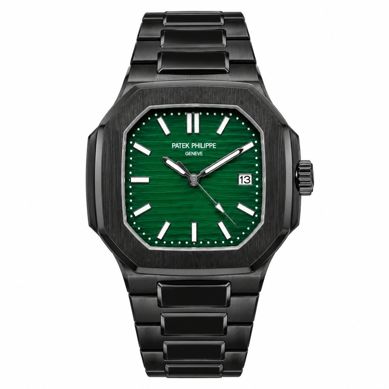 ساعت مچی عقربه ای مردانه پتک فیلیپ PATEKPHILIPPE مشکی سبز+ گارانتی + فول پک