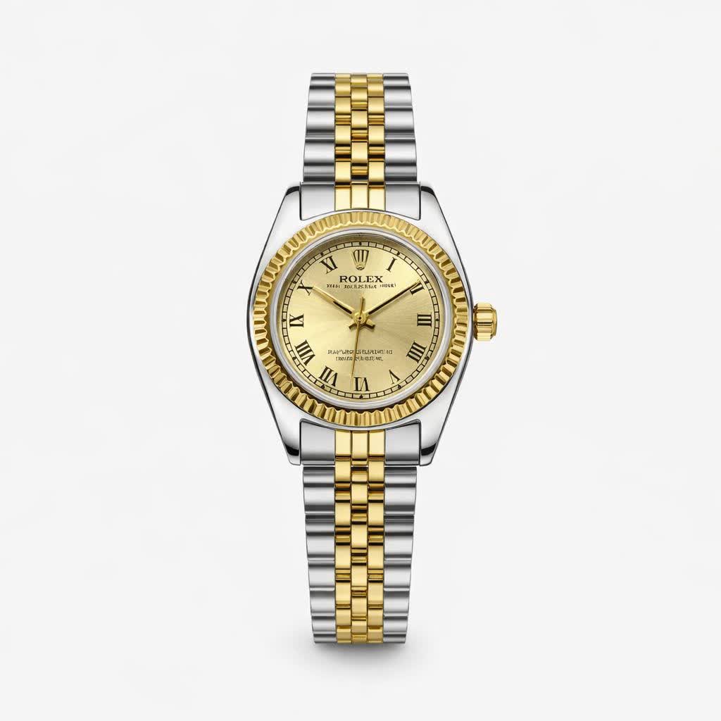 ساعت مچی زنانه رولکس ديت جاست ROLEX DATE JUST نقره ای طلايی