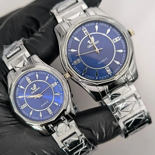 ست ساعت مچی زنانه و مردانه اورلیندو بند استیل