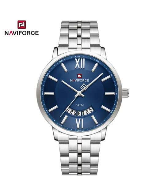 ساعت مچي عقربه اي مردانه نيوي فورس NAVIFORCE مدل Nf9238 صفحه آبي