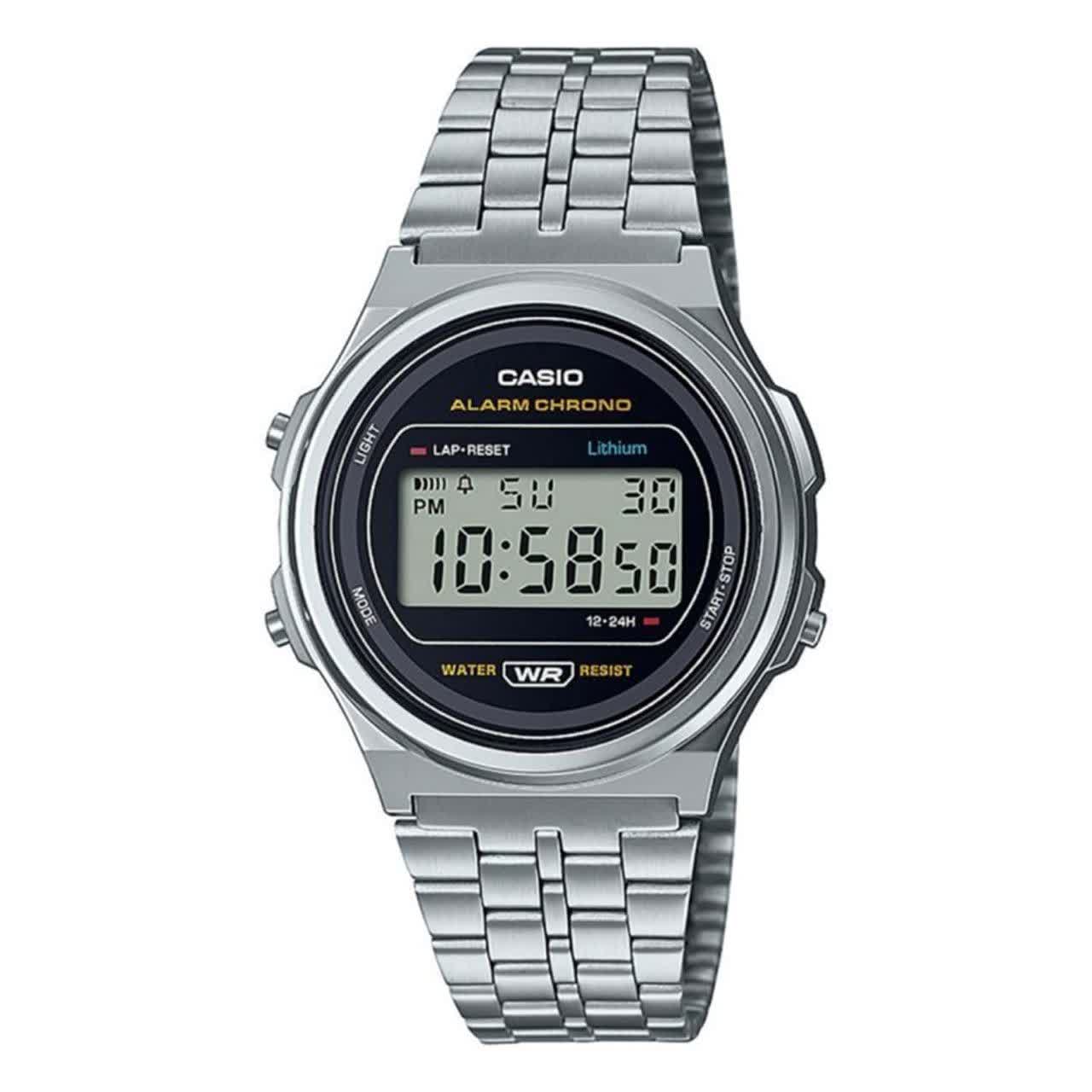 ساعت مچی مردانه کاسیو CASIO دیجیتال صفحه گرد مشکی