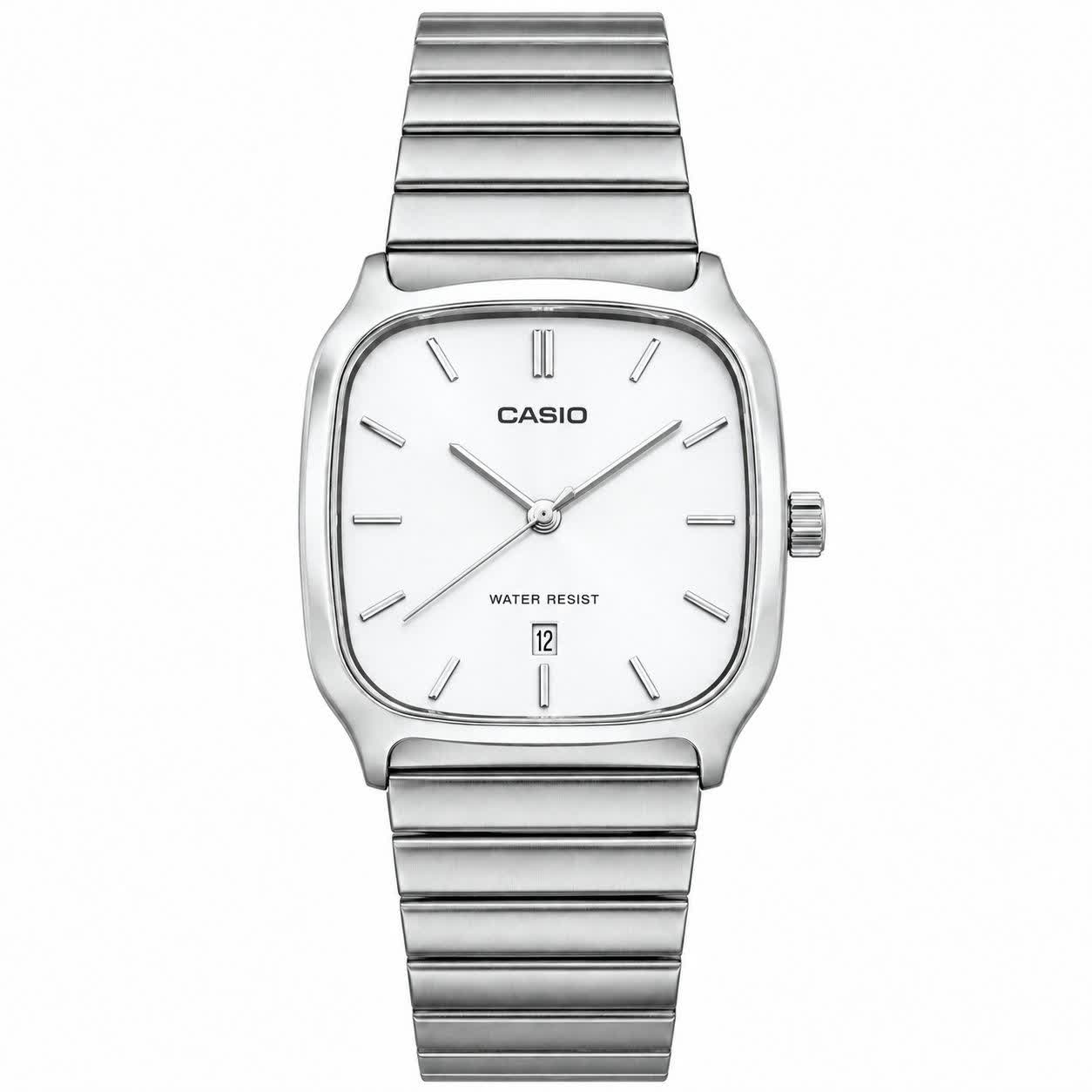 ساعت مچی مردانه کاسیو اولدمانی تری AAA CASIO موتور ژاپنی صفحه سفید + فول پک
