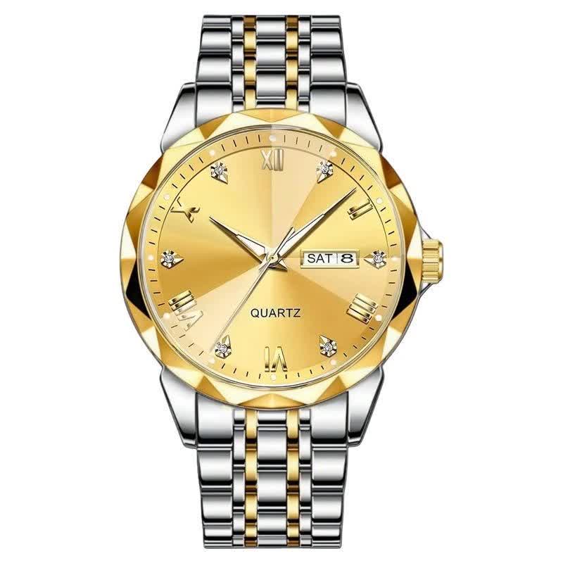 ساعت مچي مردانه اولوز OLEVS اورجينال استيل صفحه طلايي