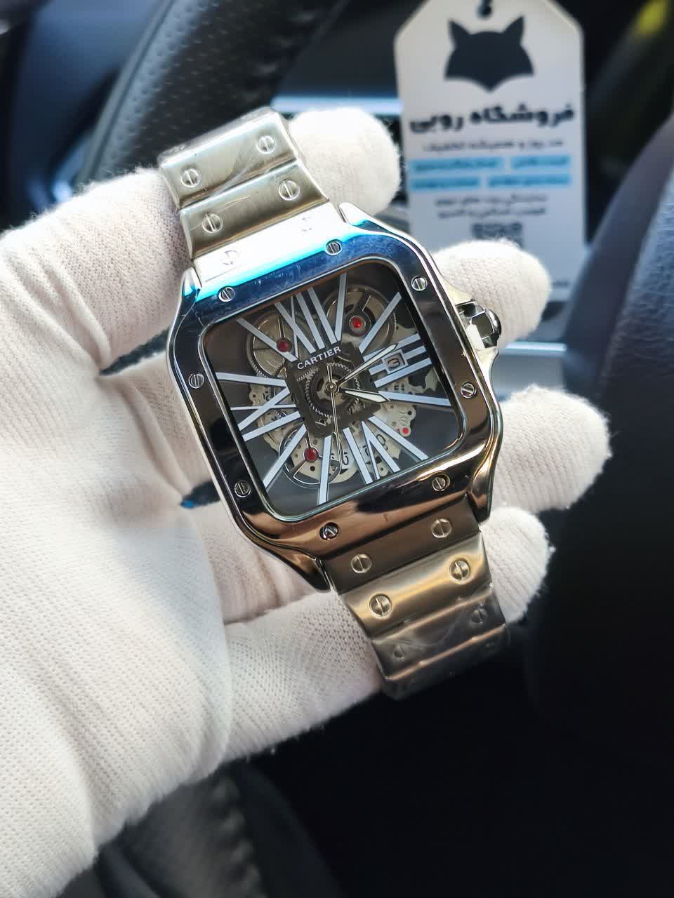 ساعت مچي مردانه کارتير CARTIER قفل مخفي استيل