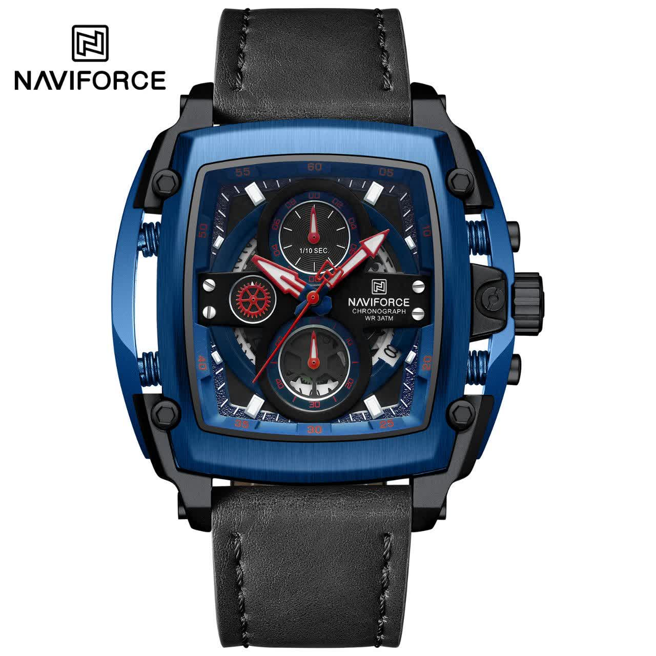 ساعت مچي کرنوگراف مردانه نيوي فورس NAVIFORCE مدل Nf8067 موتور ژاپن