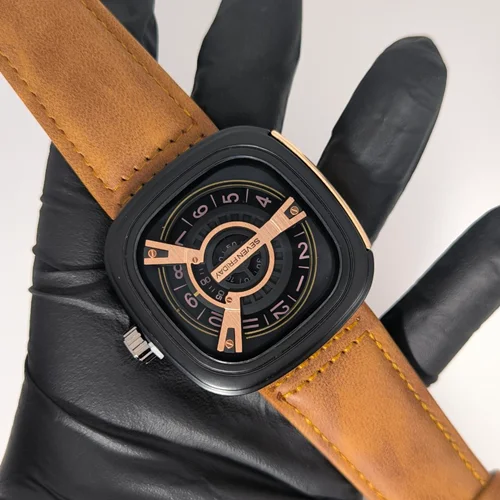 ساعت مچی مردانه سون فرایدی seven Friday بند چرمی