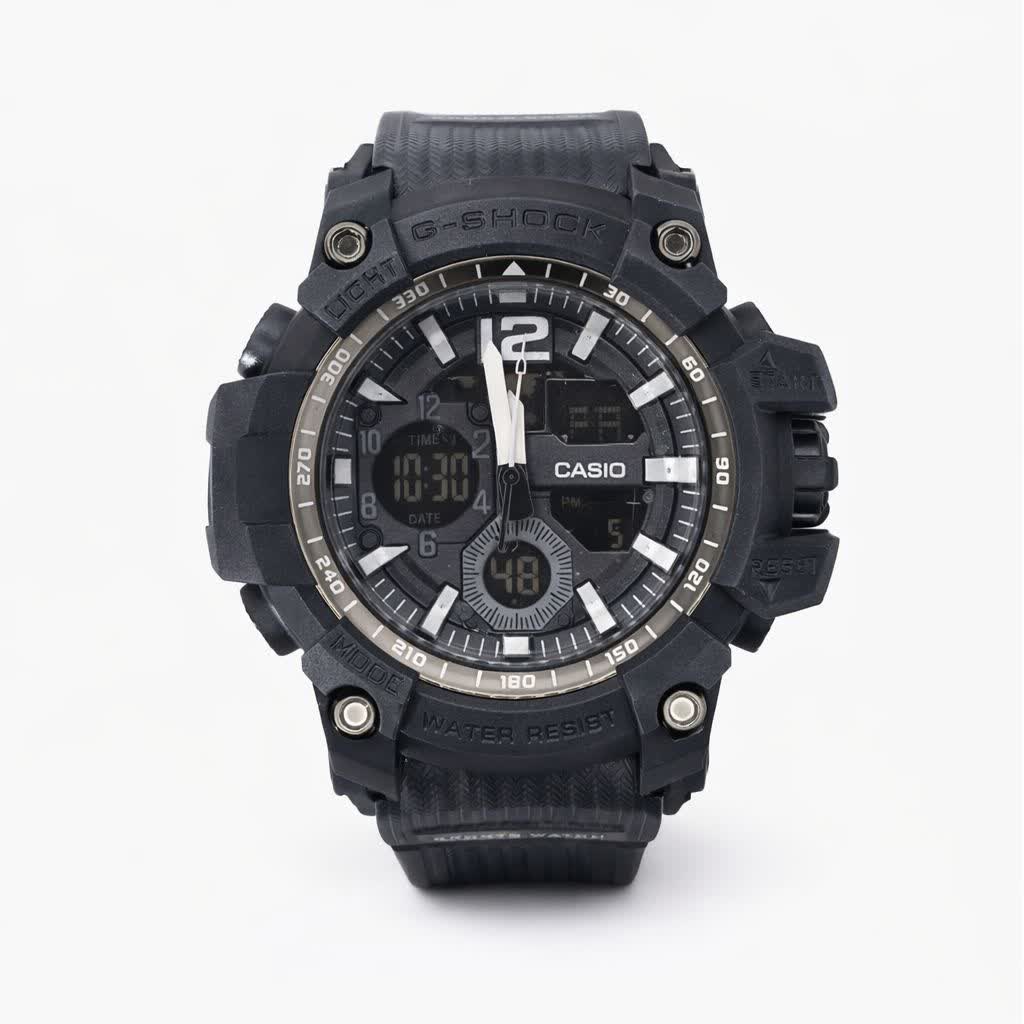 ساعت مچی مردانه عقربه ای و ديجيتال کاسيو جيشاک CASIO G-SHOOKمدل 1مشکی