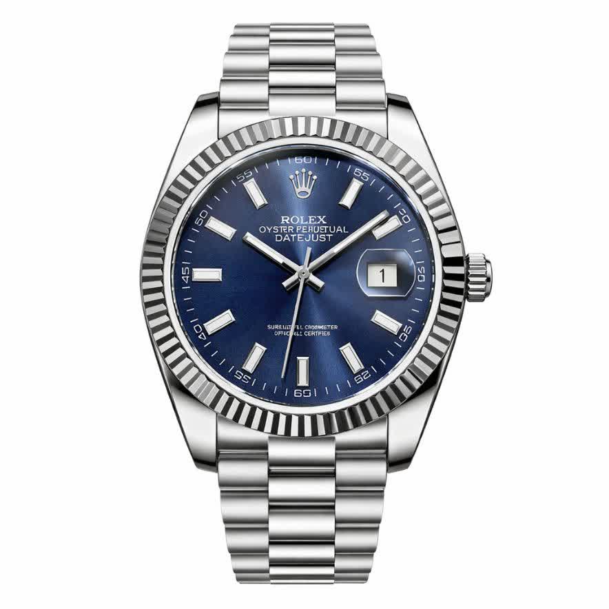 ساعت رولکس ديت جاست مردانه ROLEX Date just تايوان صفحه آبی فوق العاده