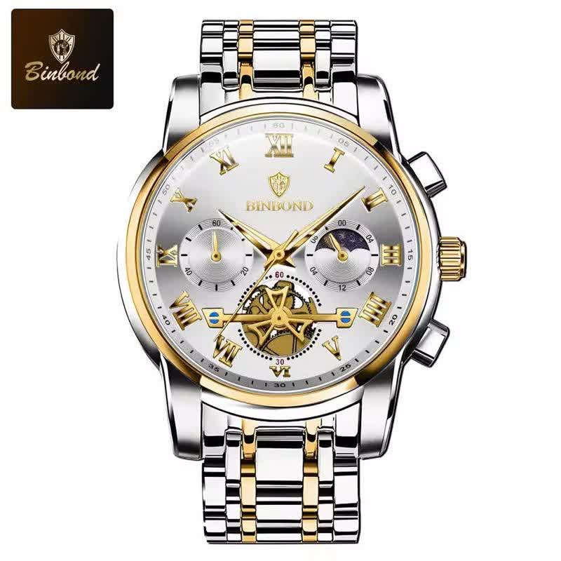 ساعت مچي کرنوگراف مردانه بين باند BIN BOND  صفحه سفيد