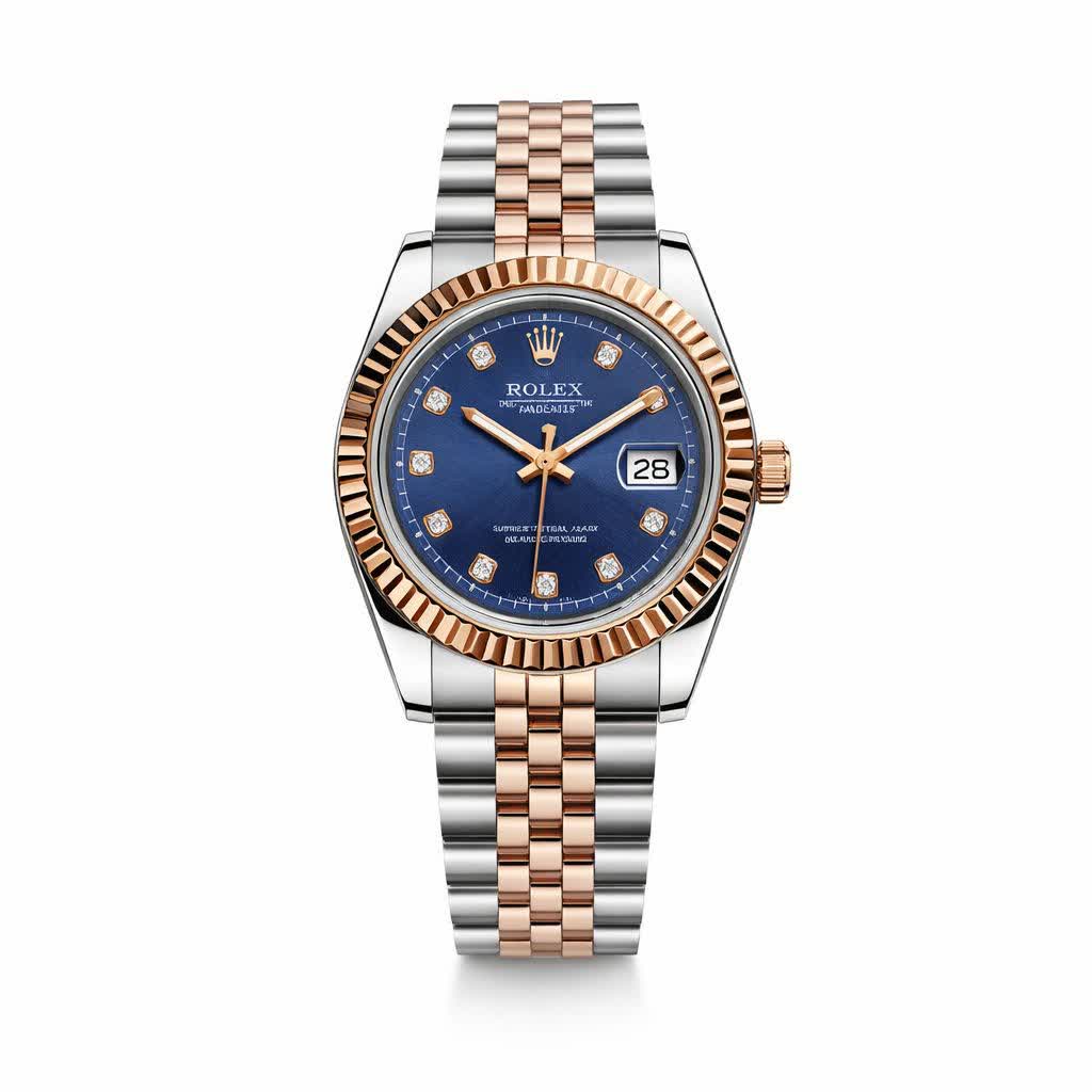 ساعت مچی مردانه رولکس ديت جاست ROLEX Date just نقره ای سرمه ای