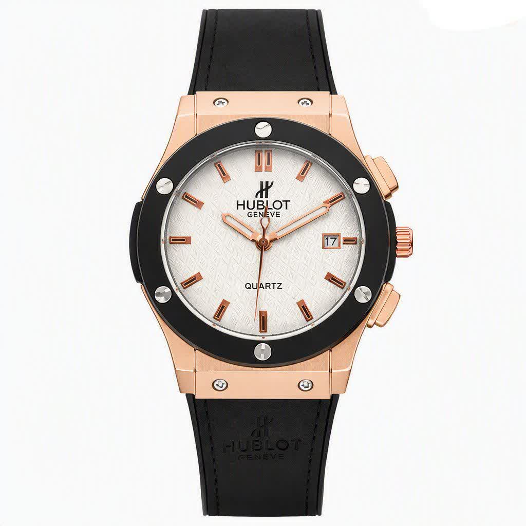 ساعت مچی مردانه هابلوت HUBLOT بند سيليکونی مشکی
