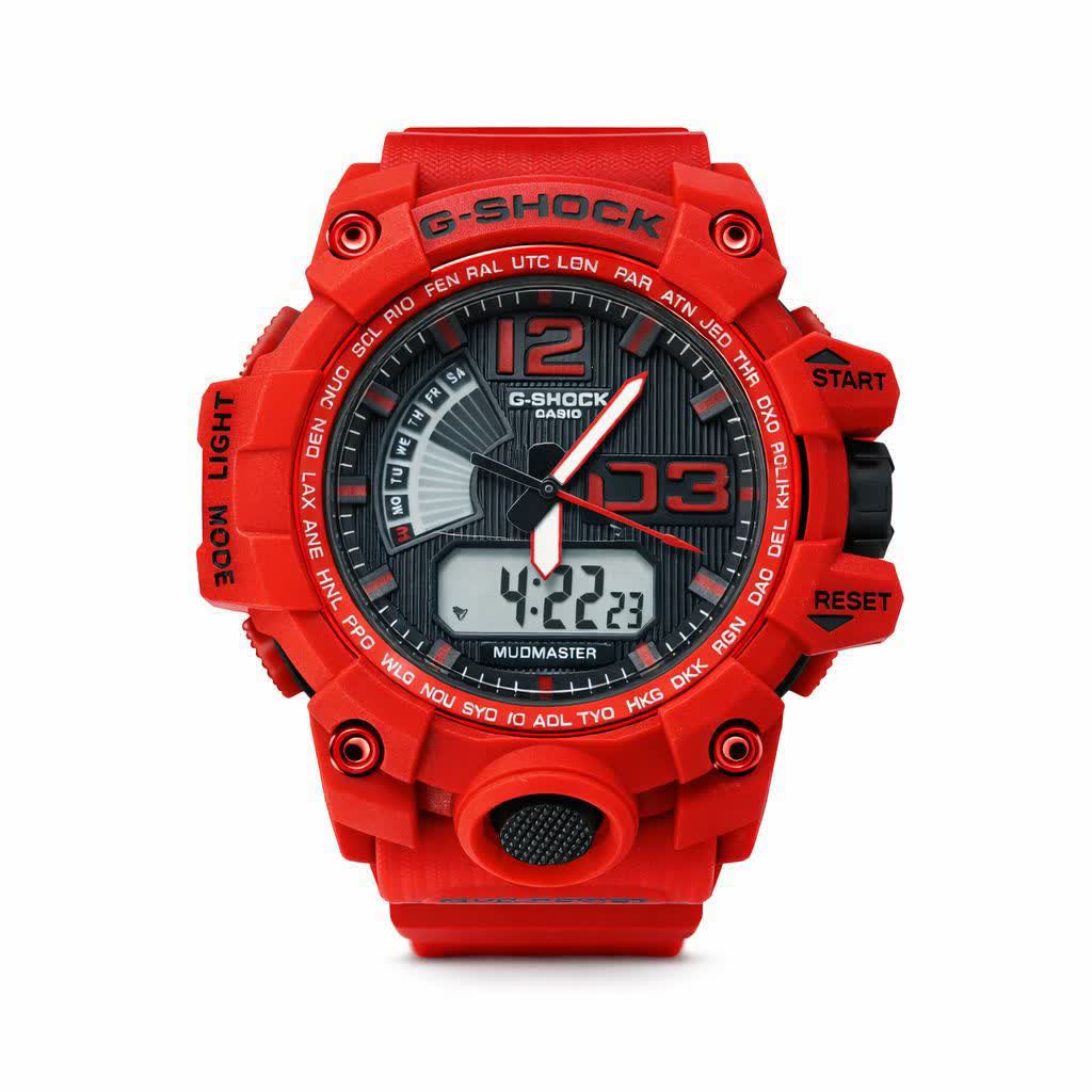 ساعت مچی مردانه عقربه ای و ديجيتال کاسيو جيشاک CASIO G-SHOOK مدل 15 قرمز