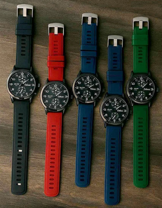 ساعت مچی مردانه پیو طرح سه موتوره صفحه مشکی