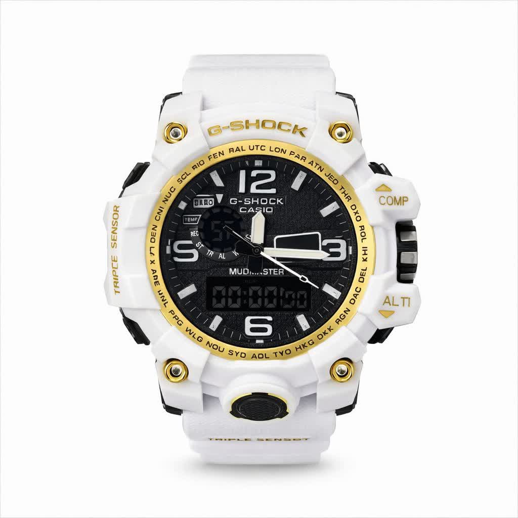 ساعت مچی مردانه عقربه ای و ديجيتال کاسيو جيشاک CASIO G-SHOOKمدل 5 سفيد
