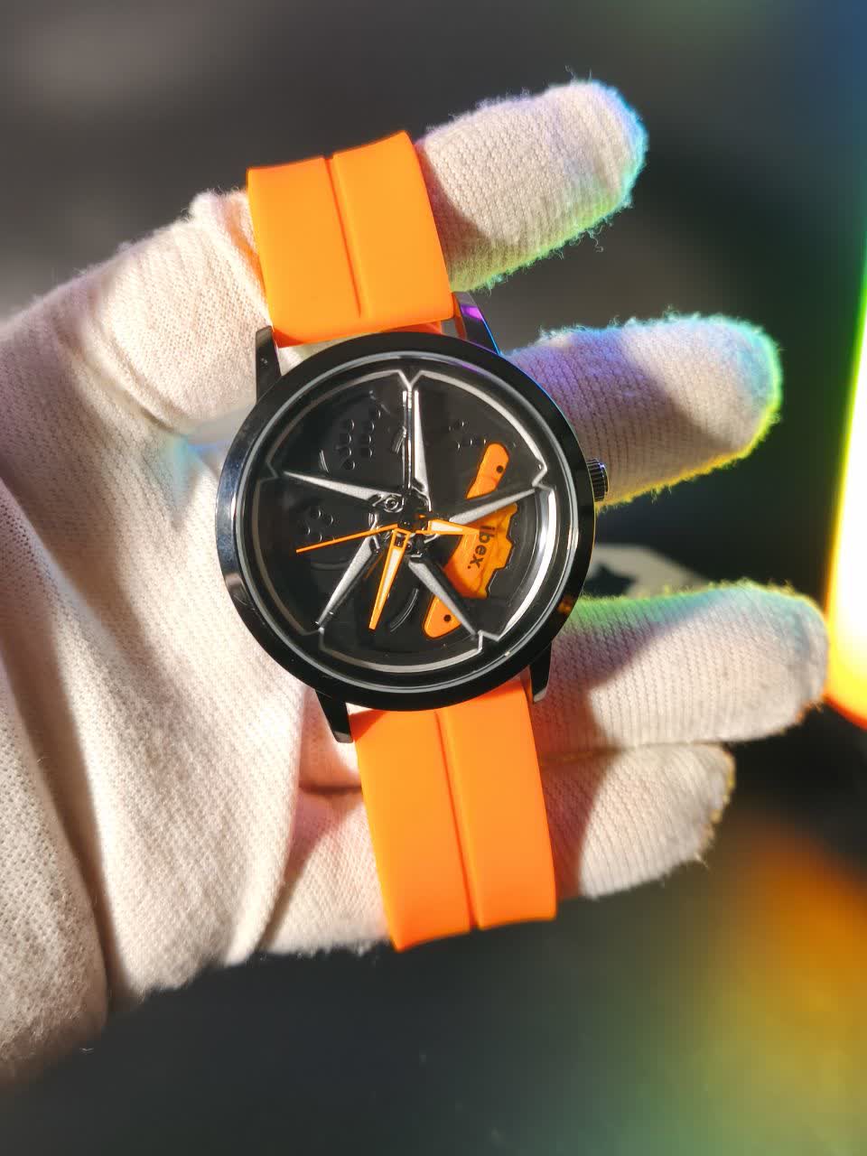 ساعت مچي مردانه رينگي چرخان ايبکس ibex نارنجي