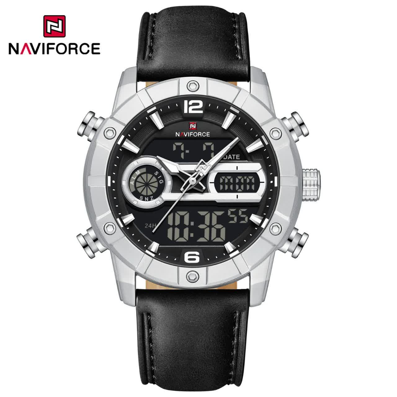 ساعت مچی نيوی فورس عقربه ای و ديجيتال مردانه NAVIFORCE مدل NF9263 بند مشکی