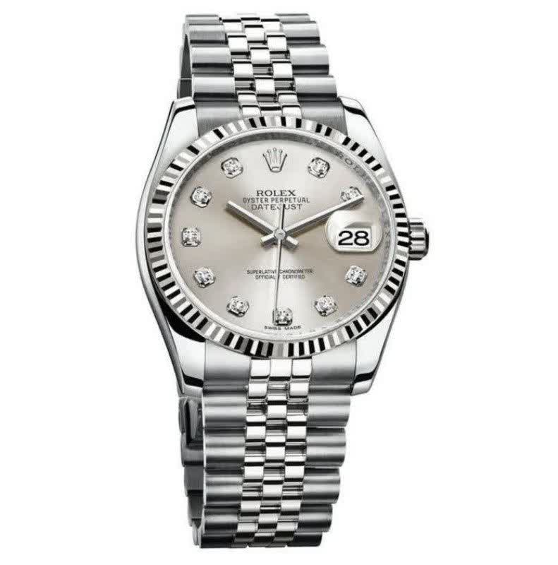 ساعت رولکس دیت جاست مردانه ROLEX Date just تایوان صفحه سفید فوق‌العاده