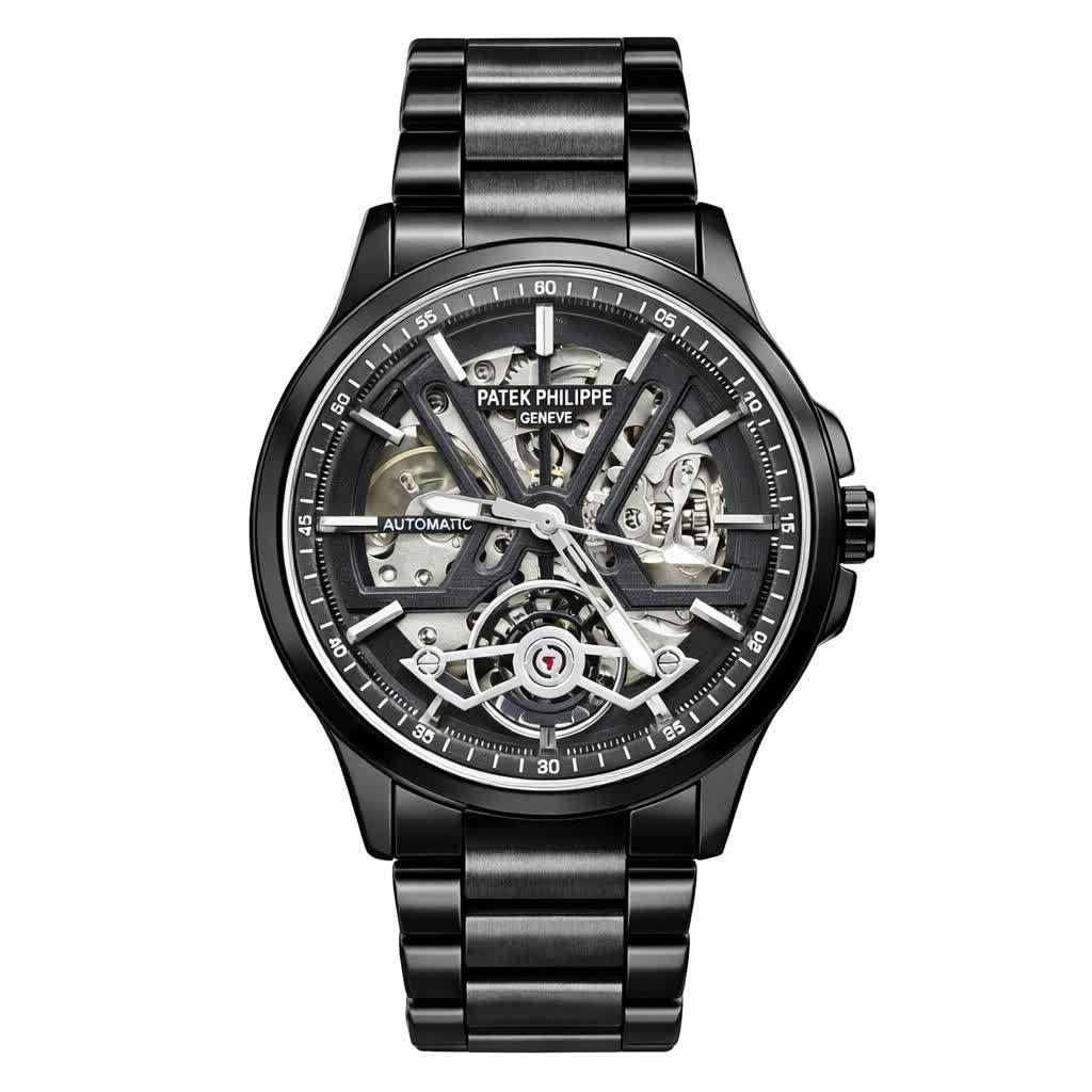 ساعت مچی اتوماتيک مردانه پتک فيليپ PATEK PHILIPPE مشکی دايره قفل مخفی