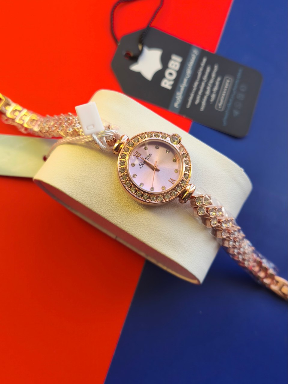 ساعت مچي دخترانه فول نگين الماسي Royal Crown