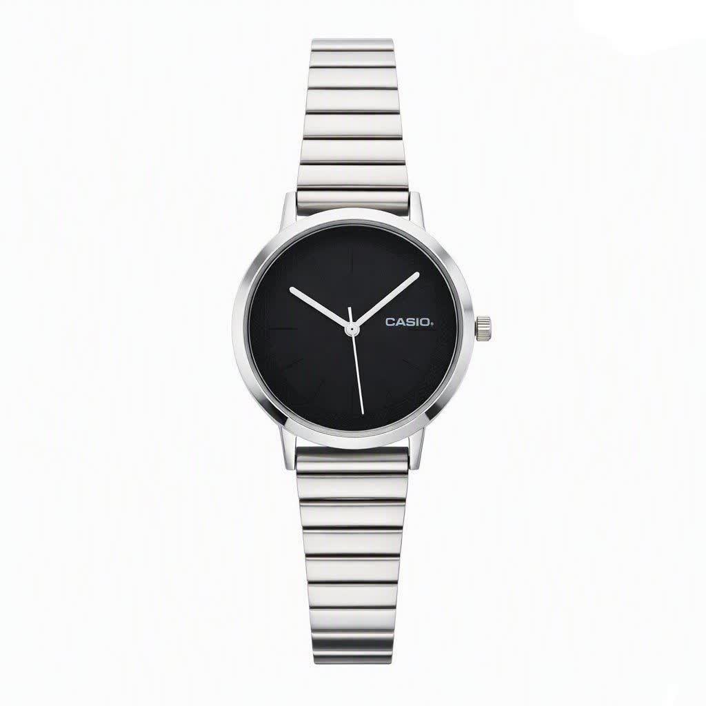 ساعت مچی زنانه کاسيو CASIO ژاپنی نقره ای مشکی مدل c1 + جعبه