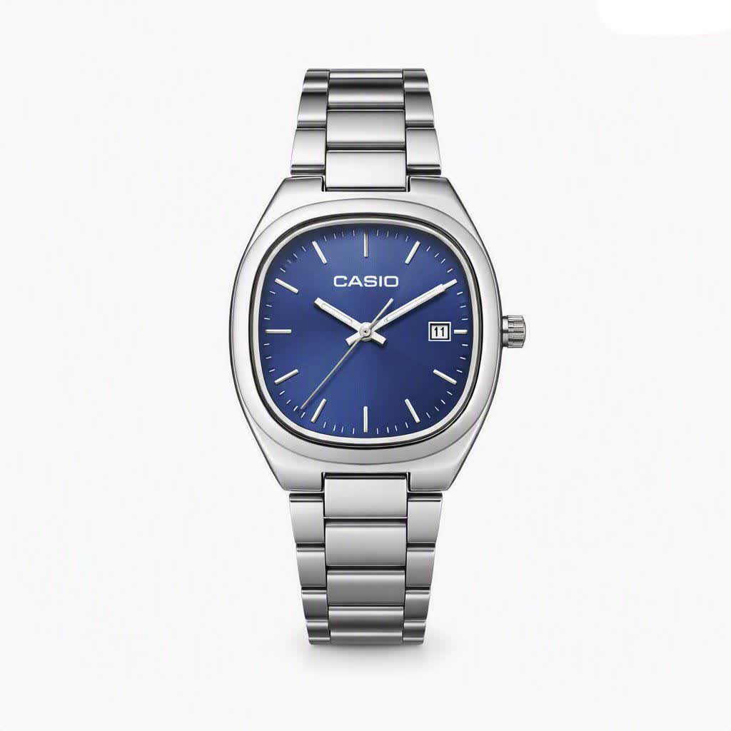 ساعت مچی مردانه کاسيو CASIO موتور ژاپن  صفحه مربع مدل p7 + جعبه