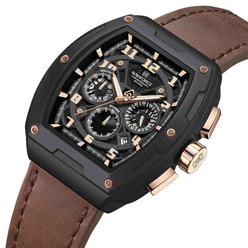 ساعت مچي کرنوگراف مردانه نيوي فورس NAVIFORCE مدل Nf8053 موتور ژاپن