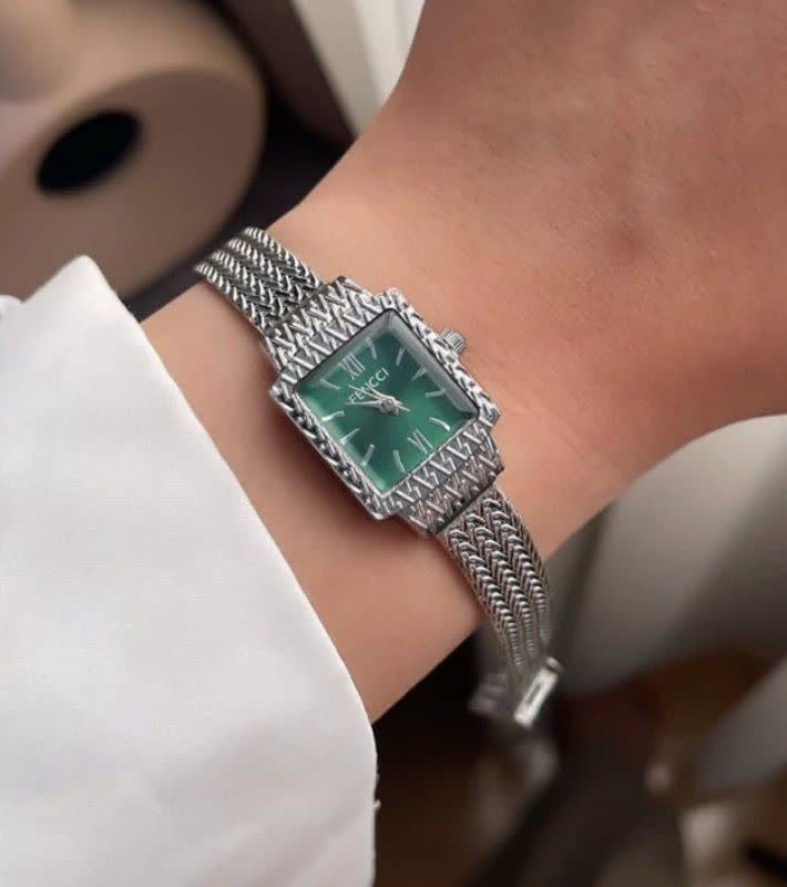 ساعت مچي دخترانه بند گندمي فنسي FENCCI سيلور