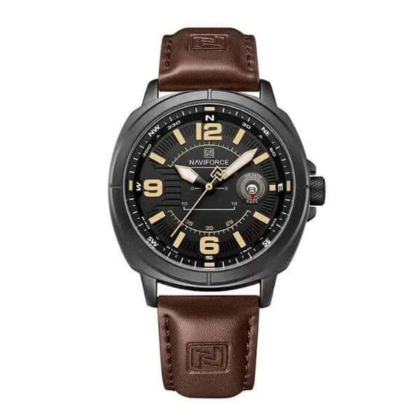 ساعت مچي عقربه اي مردانه نيوي فورس NAVIFORCE مدل Nf8078 بند چرمي