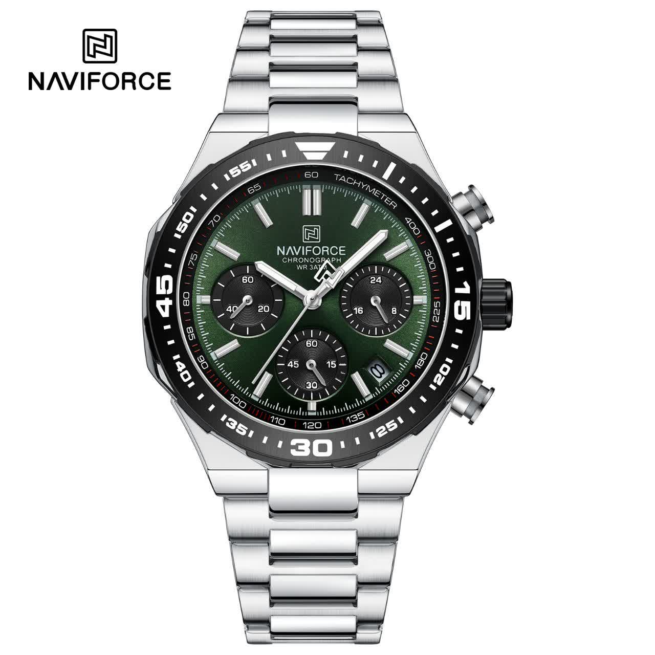 ساعت مچي کرنوگراف مردانه نيوي فورس NAVIFORCE مدل Nf8049 موتور ژاپني