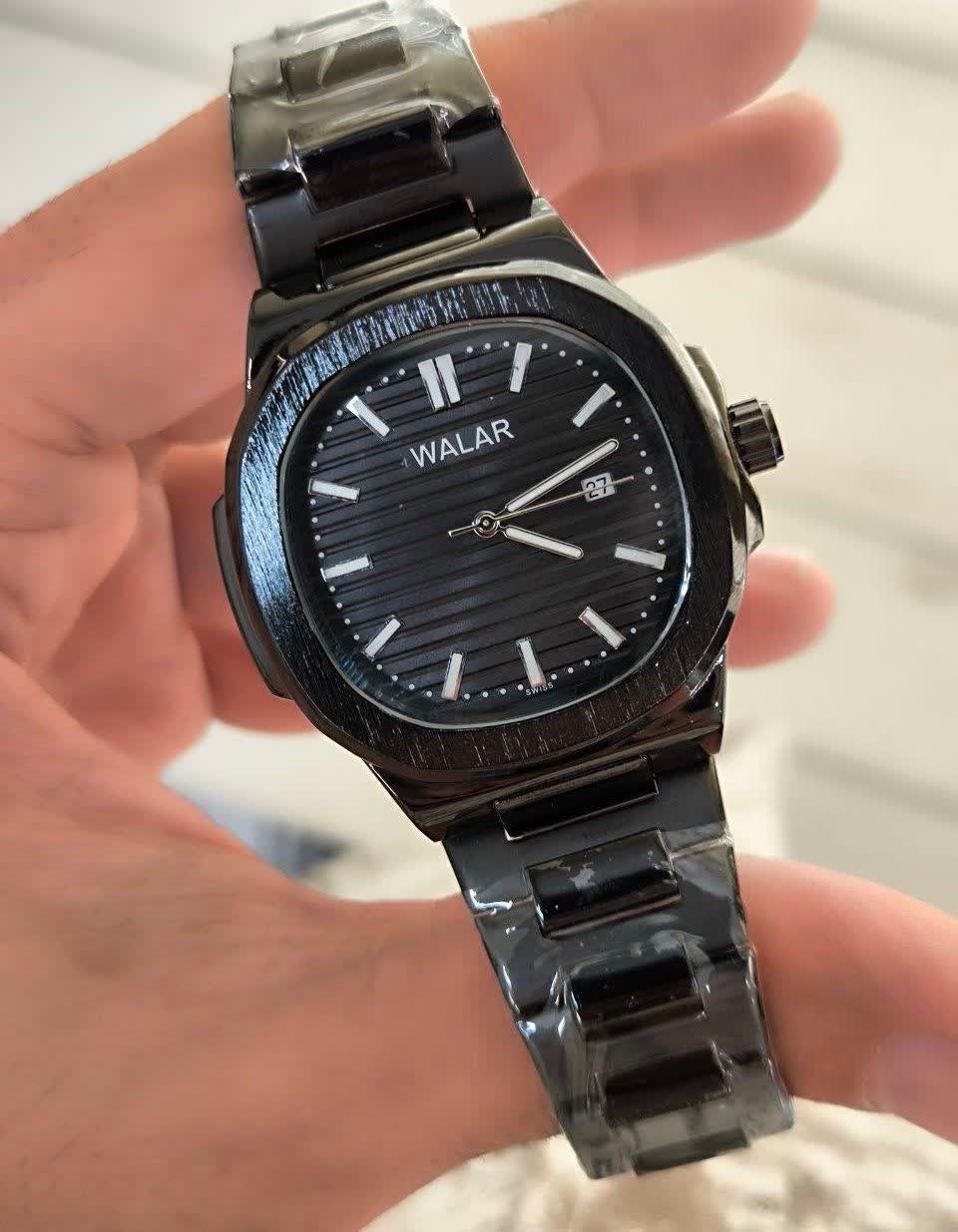 ساعت مچي مردانه پتک فيليپ از برند والار WALAR فول بلک