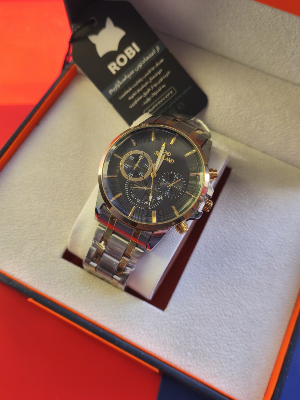 ساعت مچي مردانه سويسلند Swisland طرح کرنو تقويم دار