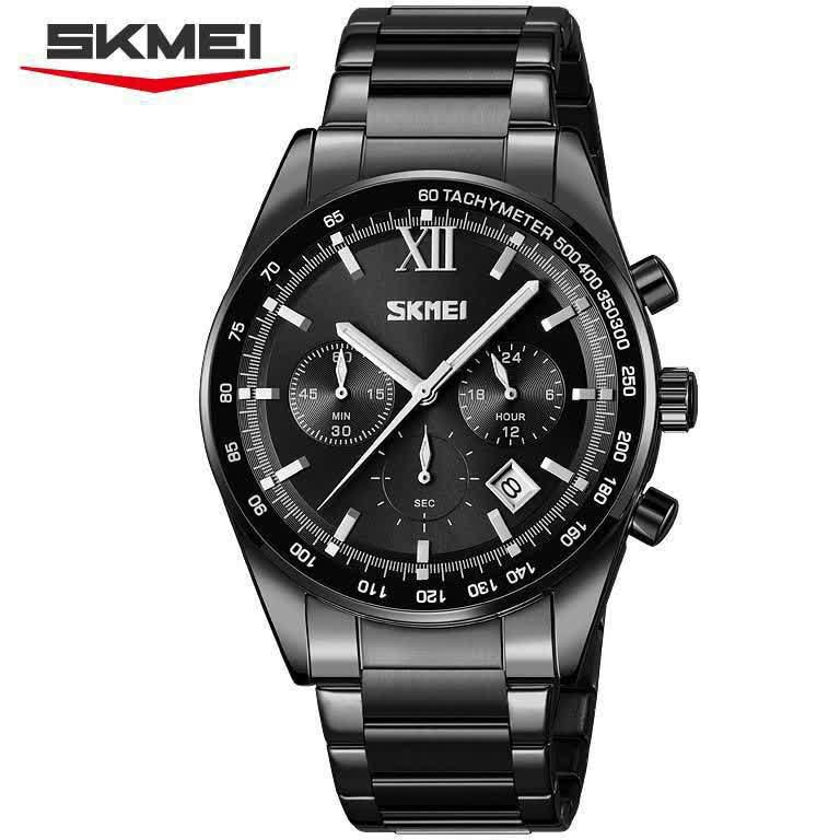 ساعت مچي مردانه کرنوگراف سه موتوره اسکمي SKMEI مدل BKBK 9096