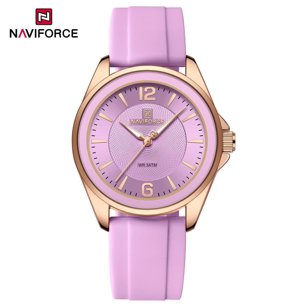 ساعت مچی عقربه ای زنانه نیوی فورس NAVIFORCE مدل Nf5068 صورتی