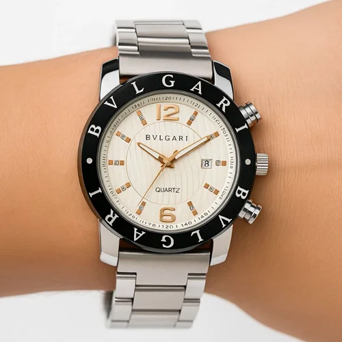 ساعت مچی مردانه برند بولگاری BOLGARI بند استیل