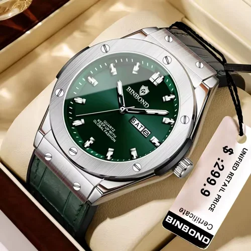 ساعت مچی مردانه بین باند BIN BOND اورجینال رنگ سبز