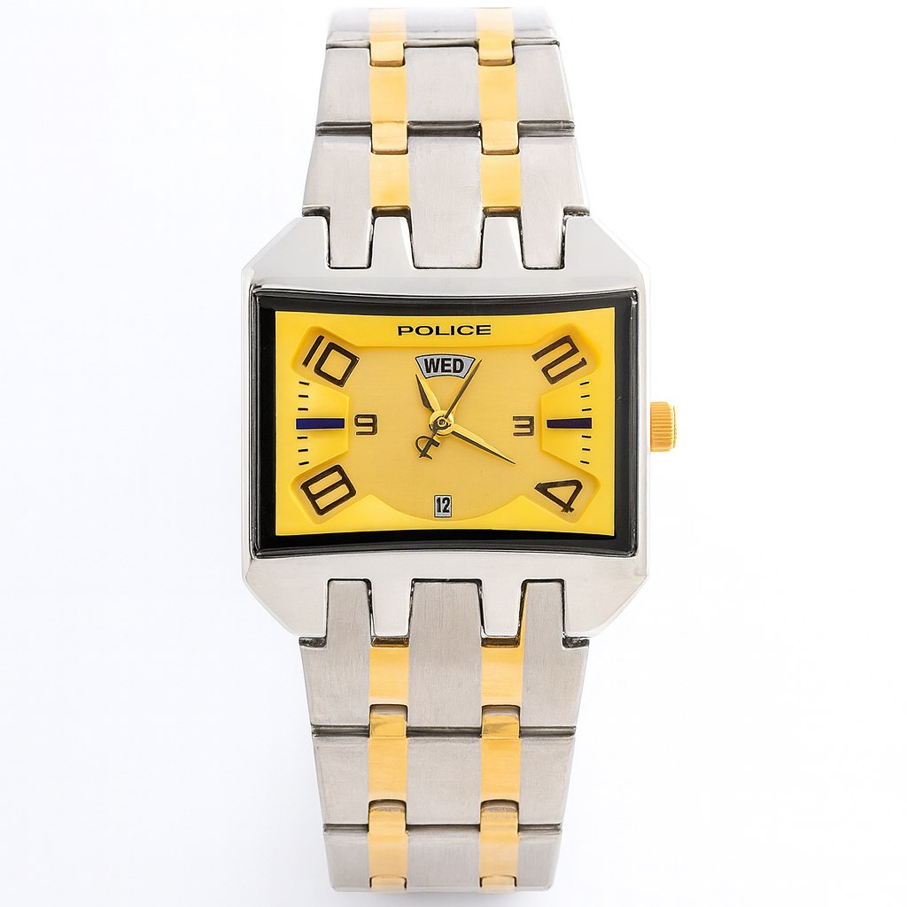 ساعت مچي مردانه ايتاليايي پليس POLICE استيل سيلور فرم خاص