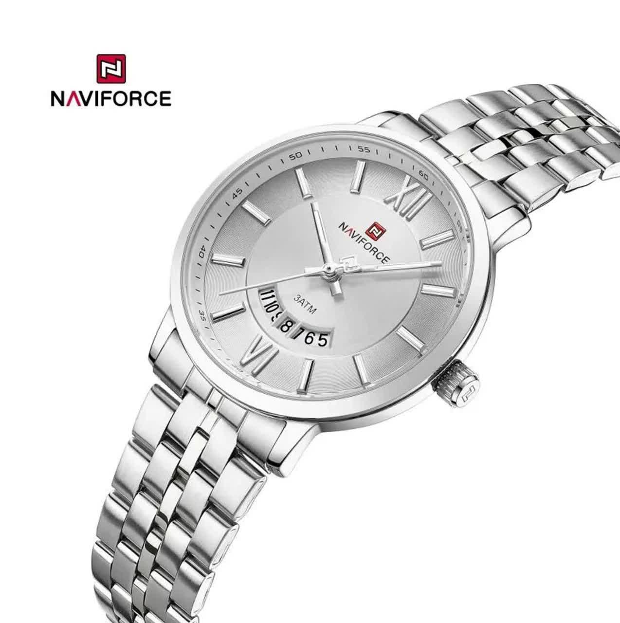ساعت مچي عقربه اي زنانه نيوي فورس NAVIFORCE مدل Nf9238 موتور ژاپن
