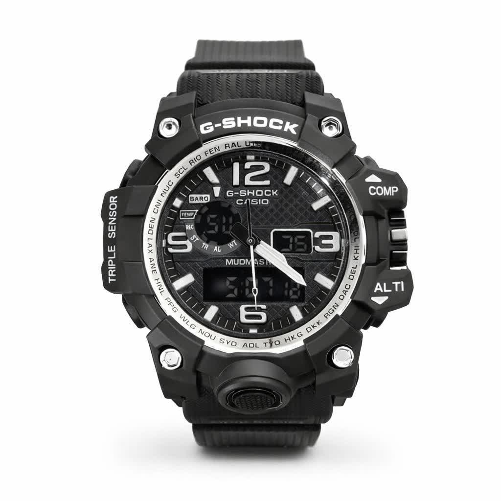 ساعت مچی مردانه عقربه ای و ديجيتال کاسيو جيشاک CASIO G-SHOOK مدل 11 مشکی