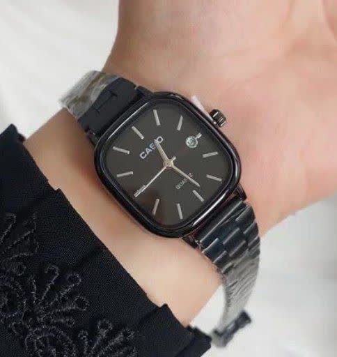 ساعت مچي زنانه کاسيو اولدماني CASIO موتور ژاپني فول بلک
