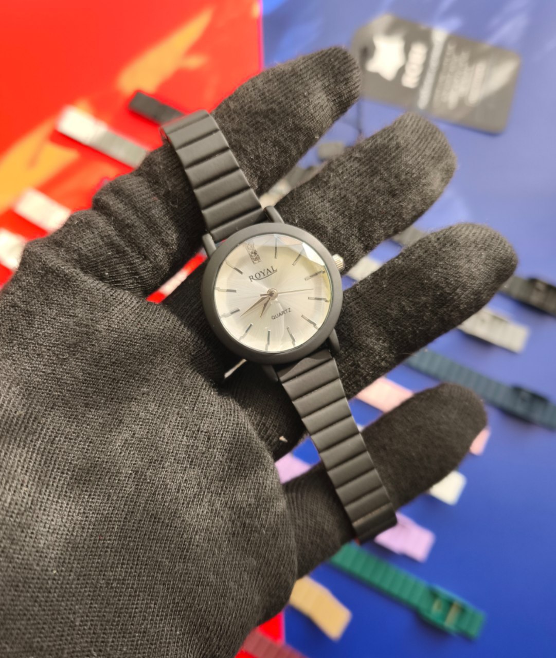 ساعت مچی دخترانه رویال ROYAL بند کرکره ای یونانی