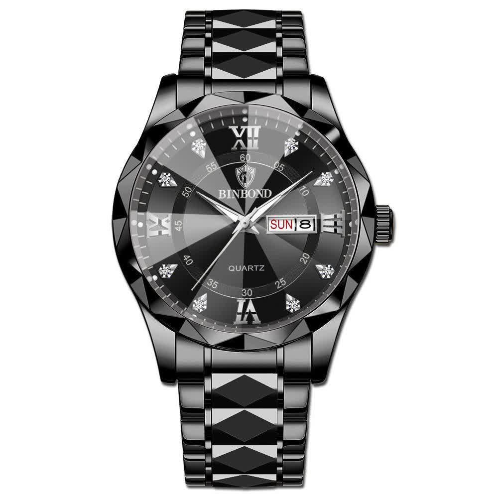 ساعت مچي مردانه بين باند BIN BOND الماسي اورجينال -تمام مشکي