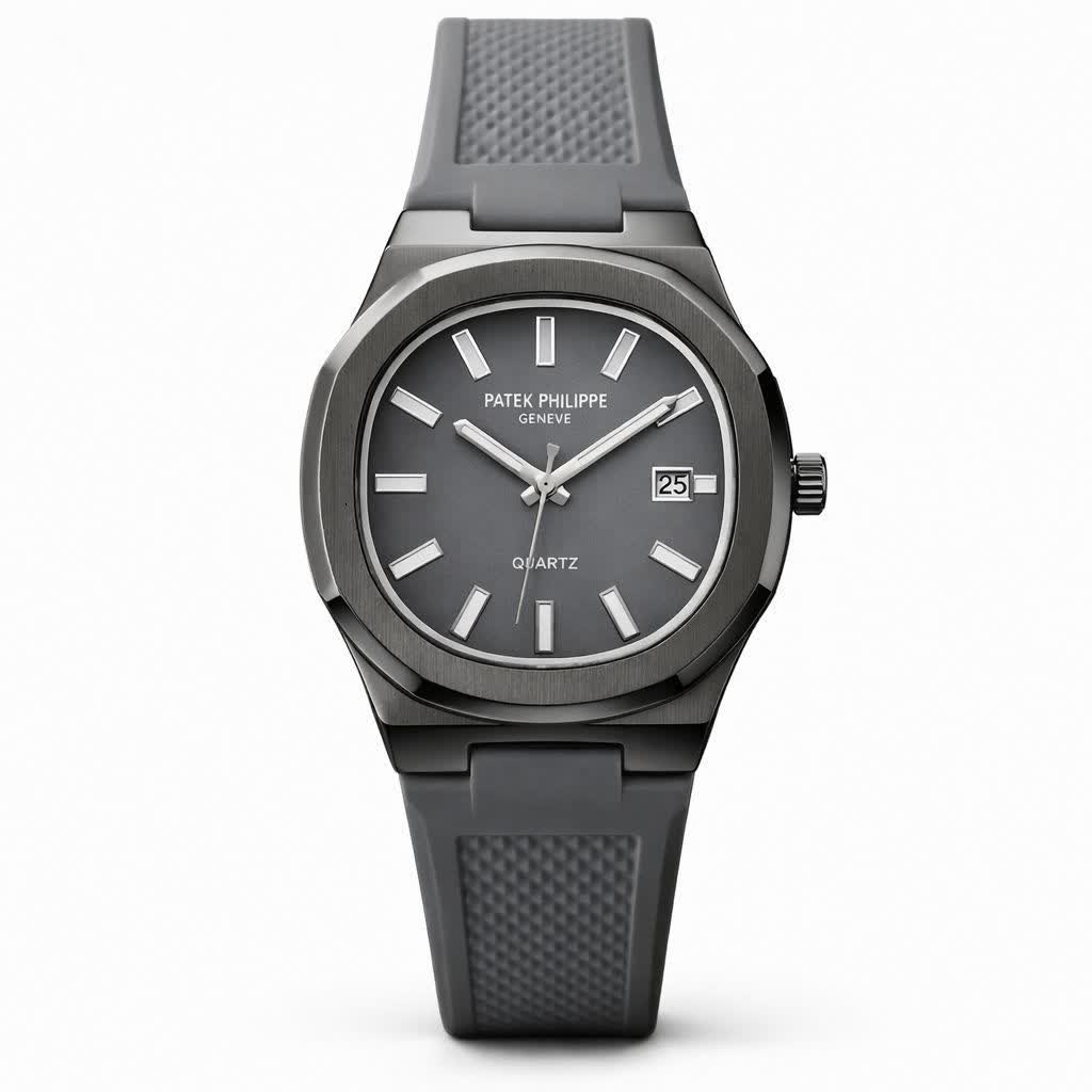 ساعت مچی عقربه ای مردانه پتک فيليپ PATEKPHILIPPE طوسی مشکی
