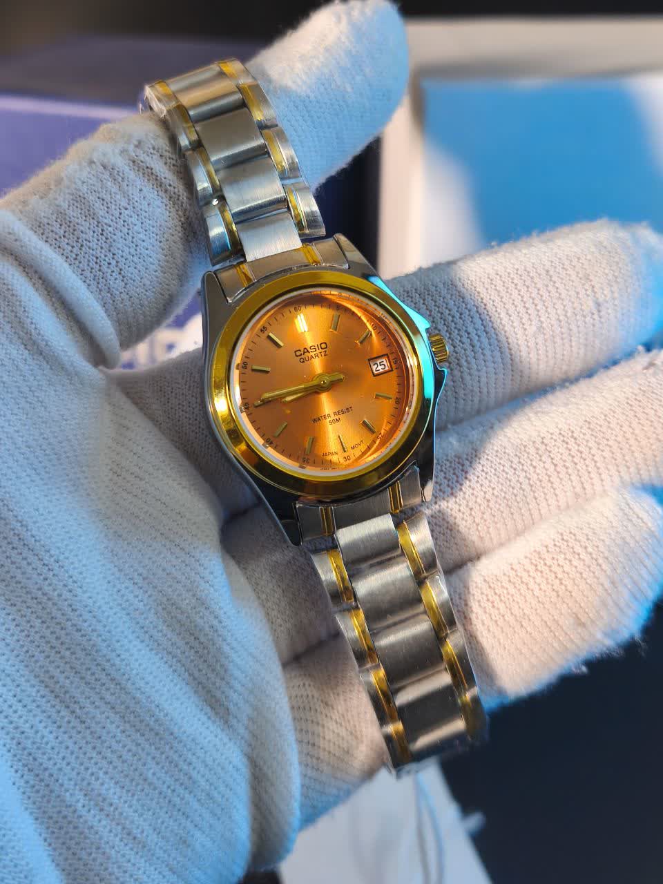 ساعت مچي زنانه کاسيو CASIO موتور ژاپني +جعبه