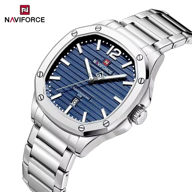 ساعت مچی استیل مردانه نیوی فورس NAVIFORCE مدل Nf9243s