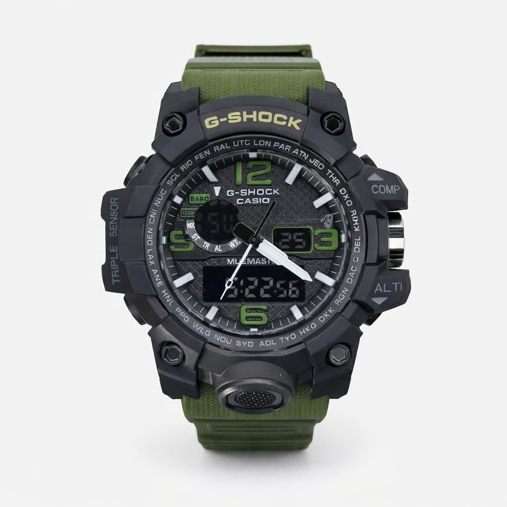 ساعت مچی مردانه عقربه ای و ديجيتال کاسيو جيشاک CASIO G-SHOOKمدل 2 لجنی