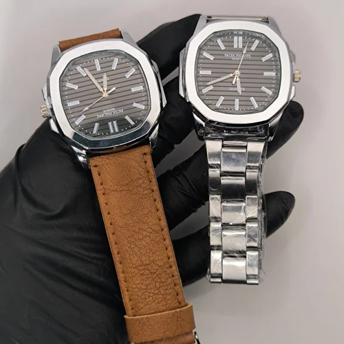 ساعت مچی مردانه پتک فیلیپ بند استیل و چرم